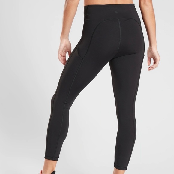 Athleta Ultimate Stash II 7/8 Tight Black Leggings, Women’s Medium, High Rise - Picture 2 of 9